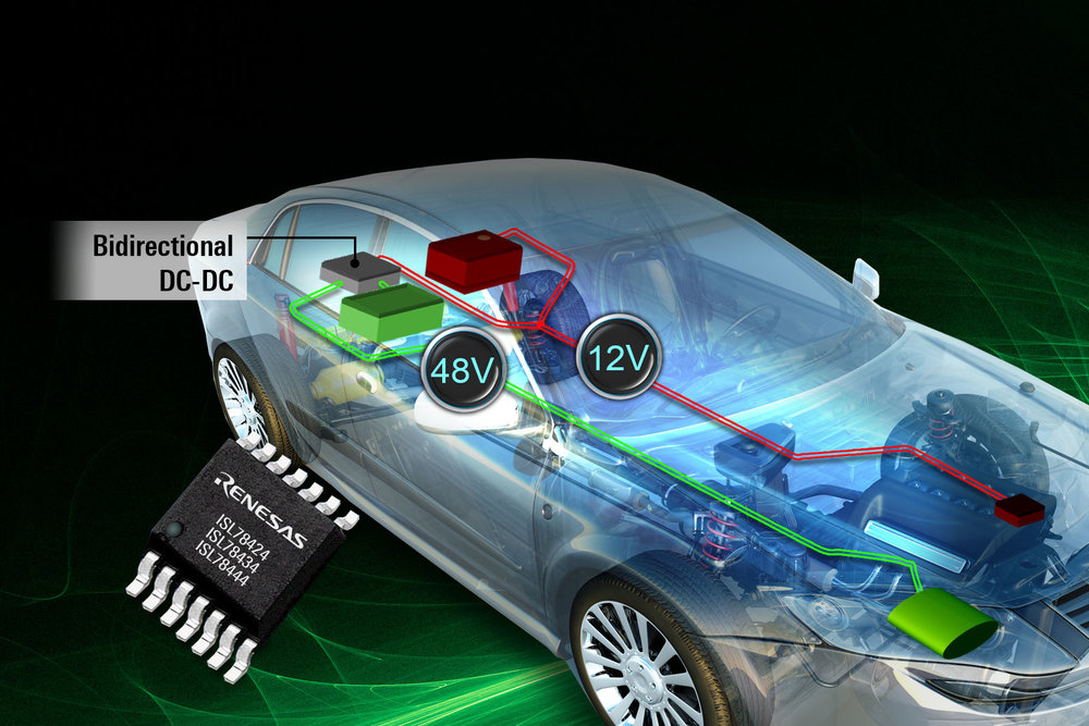 Les driver de demi-ponts 100V de Renesas pilotent en toute sécurité les transistors MOSFET des contrôleurs bidirectionnels des groupes motopropulseurs 12V-48V des voitures hybrides